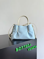 BOTTEGA VENETA 25S SMALL PINACOTECA REVERSIBLE BAG 24 IN IVORY CALFSKIN