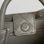 BOTTEGA VENETA 25S ANDIAMO 25 IN OLIVE GREEN CALFSKIN GOLD HARDWARE