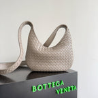 BOTTEGA VENETA 25S VENETO TASCHE 27 IN WARMES TAUPE-KALBLEDER SILBERNE BESCHLÄGE