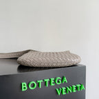 BOTTEGA VENETA 25S VENETO TASCHE 27 IN WARMES TAUPE-KALBLEDER SILBERNE BESCHLÄGE