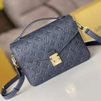 LV 25S POCHETTE METIS 25 IN DARK BLUE MONOGRAM COATED CANVAS GOLD HARDWARE