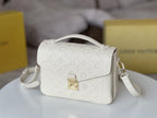 LV 25S POCHETTE METIS 25 IN WHITE MONOGRAM COATED CANVAS GOLD HARDWARE