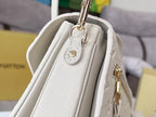 LV 25S POCHETTE METIS 25 IN WHITE MONOGRAM COATED CANVAS GOLD HARDWARE