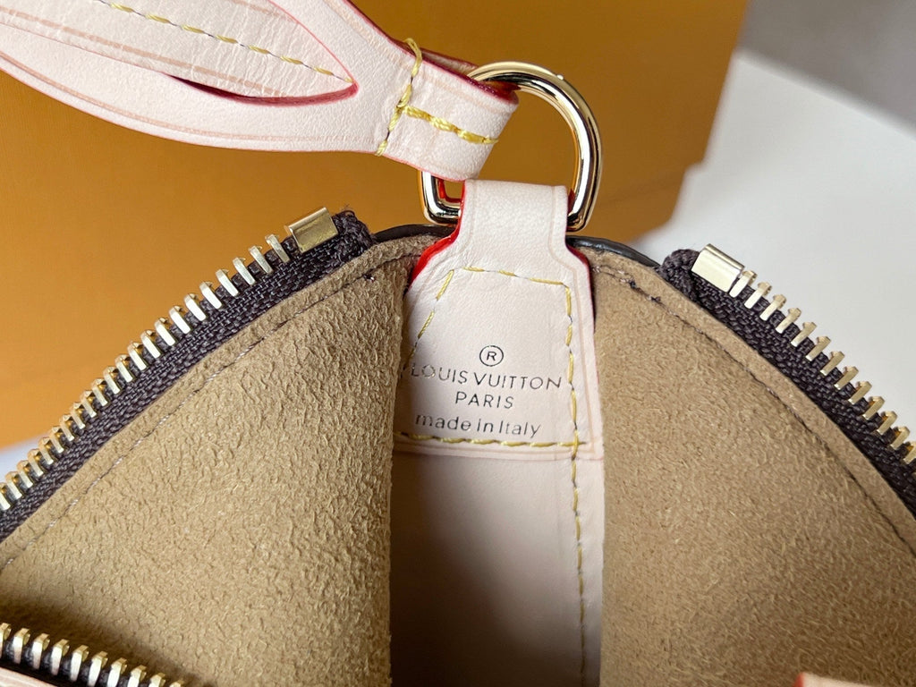 LV 25S POCHETTE TIRETTE 22 IN DARK BROWN MONOGRAM CANVAS GOLD HARDWARE