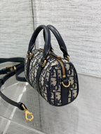 GROOVE MINI 17 Tasche in Schwarz Mix Beige Obliqué Monogramm Jacquard