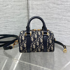 GROOVE MINI 17 Tasche in Schwarz Mix Beige Obliqué Monogramm Jacquard