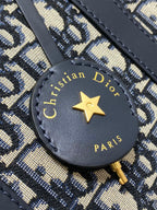 GROOVE 25 Beutel in Schwarz-Beige-Schrägmuster-Monogramm-Jacquard