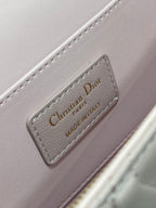 Klapptasche 18, hellrosa, komplett gesteppt, Kalbsleder