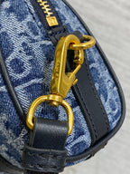 GROOVE MINI 17 TASCHE IN DENIMBLAU OBLIQUE MONOGRAM JACQUARD