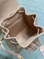 SMALL 20 CARO BACKPACK IN PEACH PINK MACROCANNAGE LAMBSKIN