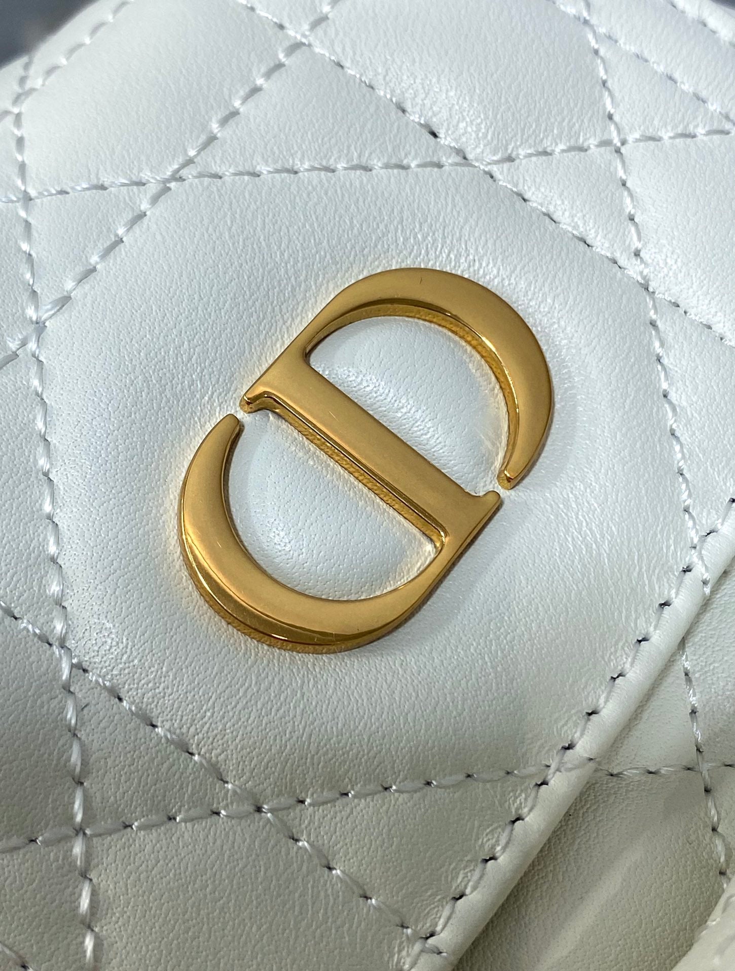 SMALL 20 CARO BACKPACK IN WHITE MACROCANNAGE LAMBSKIN