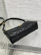 MISS CARO CIGALE MINI 24 TASCHE IN SCHWARZ MACROCANNAGE LAMMLEDER