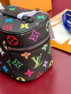 Schönes Nano 14 Zoll buntes Monogramm-Canvas silberner Reißverschluss