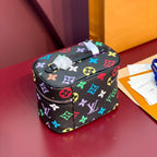 Schönes Nano 14 Zoll buntes Monogramm-Canvas silberner Reißverschluss