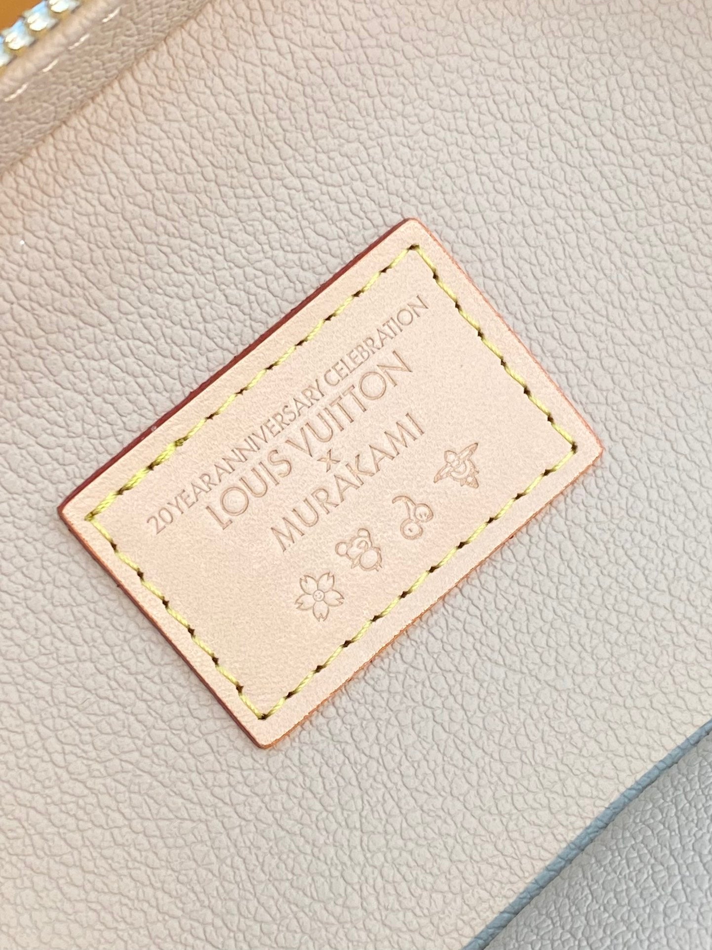 Schönes Nano 14 Zoll mehrfarbiges Monogramm-Canvas mit goldenem Reißverschluss