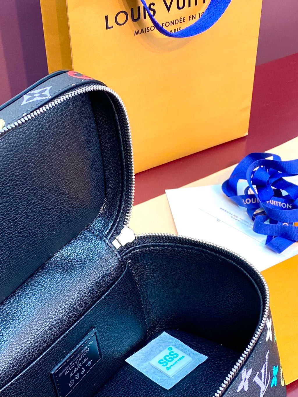 Schönes BB 20 Zoll buntes Monogramm-Canvas mit silbernem Reißverschluss