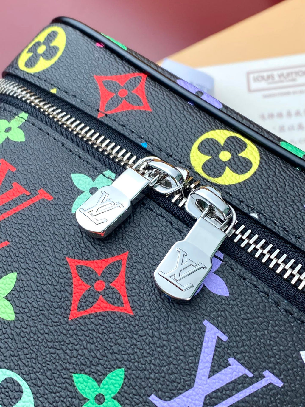 Schönes BB 20 Zoll buntes Monogramm-Canvas mit silbernem Reißverschluss