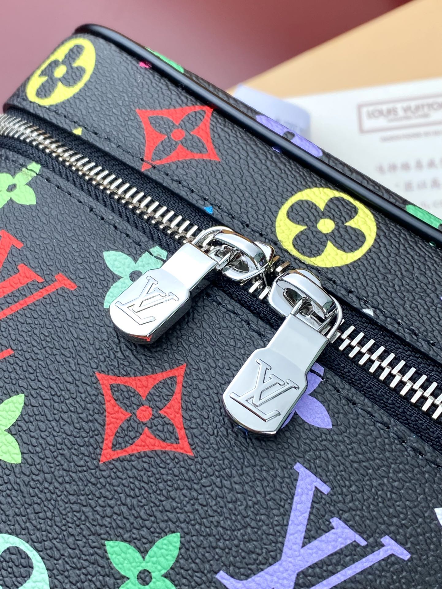 Schönes BB 20 Zoll buntes Monogramm-Canvas mit silbernem Reißverschluss