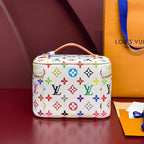 Schönes BB 20-Zoll-Leinwandtuch mit mehrfarbigem Monogramm und goldenem Reißverschluss