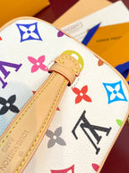 Schönes BB 20-Zoll-Leinwandtuch mit mehrfarbigem Monogramm und goldenem Reißverschluss