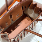 BIRKIN SHOULDER 29 IN GOLD CALFSKIN ÉCRU/BEIGE/FAUVE/ROSE POP/NOIR EMBROIDERY CANVAS