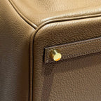 25S HERMES BIRKIN 30 IN DARK BROWN CALFSKIN GOLD HARDWARE