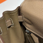 HERMES 25S KELLY TASCHE 28 IN ETOUPE EPSOM KALBSLEDER SILBERNE BESCHLÄGE