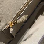 HERMES 25S MEDIUM BIRKIN 25 IN DARK KHAKI CALFSKIN GOLD HARDWARE