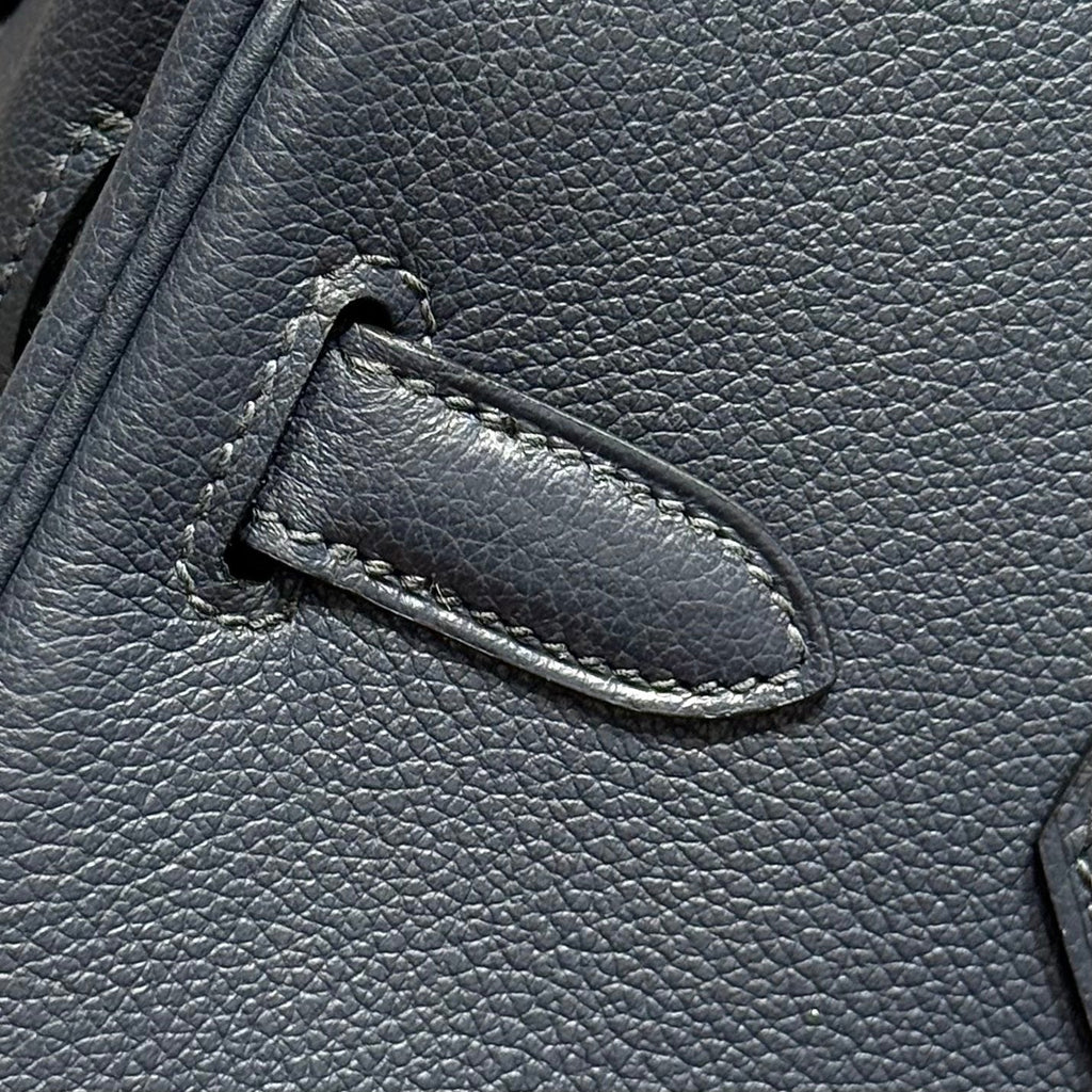 HERMES 25S SHOULDER BIRKIN 29 IN MIDNIGHT BLUE CALFSKIN GOLD HARDWARE