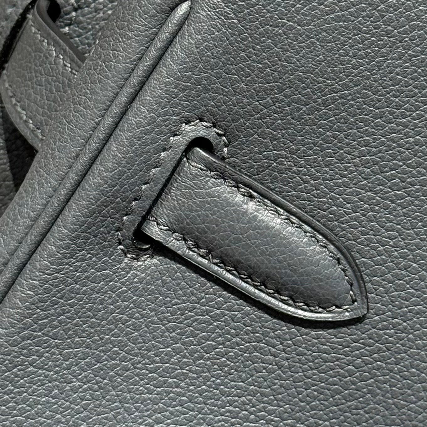 HERMES 25S SHOULDER BIRKIN 29 IN HAZE GRAY CALFSKIN SILVER HARDWARE