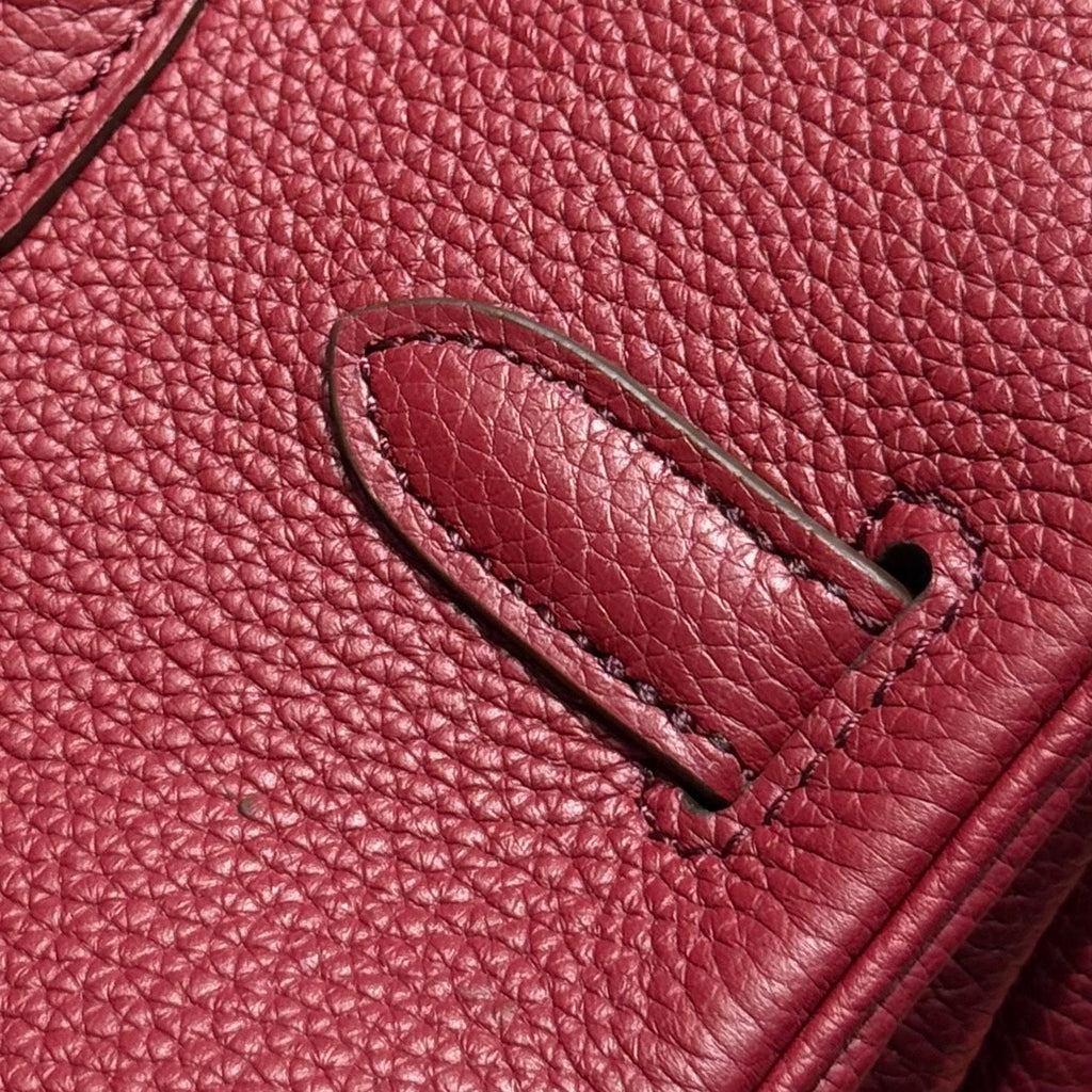 HERMES 25S SHOULDER BIRKIN 29 IN BURNT RED CALFSKIN GOLD HARDWARE