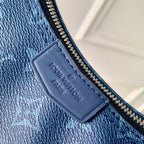 Hamac-Tasche 28 Zoll, blau, Monogramm-Farbverlauf-Leinwand