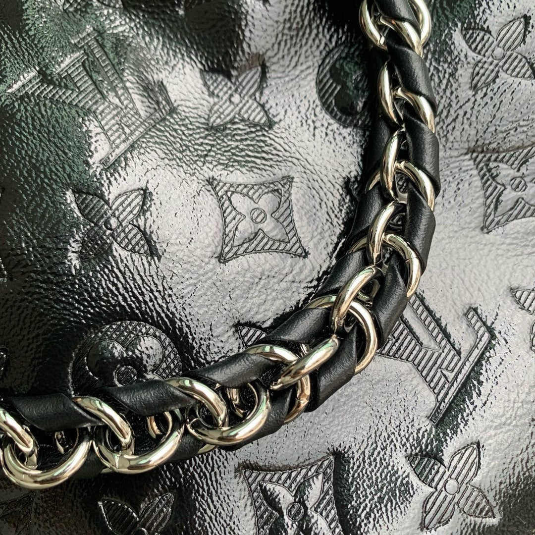 NOÉ TRUNK PM 23 IN SCHWARZ COUSSIN SILBERNE BESCHLÄGE