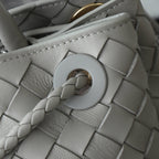 BV MEDIUM ANDIAMO 32CM GREY LAMBSKIN