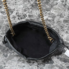 BOTTEGA VENETA 25S DUSTBAG NOTTE 33 IN BLACK CALFSKIN GOLD HARDWARE
