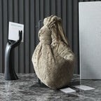 BOTTEGA VENETA 25S SMALL JODIE 36 IN MUTED TAUPE SUEDE GOLD HARDWARE