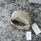 BOTTEGA VENETA 25S MINI JODIE 28 IN MUTED TAUPE SUEDE GOLD HARDWARE