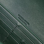 BV Long Clutch Andiamo 31 Dark Green Leather Ghw