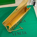 BV Long Clutch Andiamo 31 Gold Metalic Leather Ghw