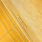 BV Long Clutch Andiamo 31 Gold Metalic Leather Ghw
