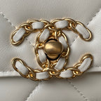 19 WOC 19CM WHITE LAMBSKIN GOLD HARDWARE
