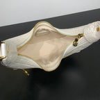 LOOP 23 IN WEISSEM PERLMUTT STRUNDLEDER GOLDENE BESCHLÄGE