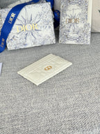 CARO FREESIA CARD HOLDER 10 IN WHITE CANNAGE CALFSKIN