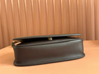 BLONDIE LARGE TOP HANDLE BAG 32 IN DARK BROWN CALFSKIN