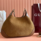 MEDIUM B SHOULDER BAG 42 IN BROWN GG SUEDE