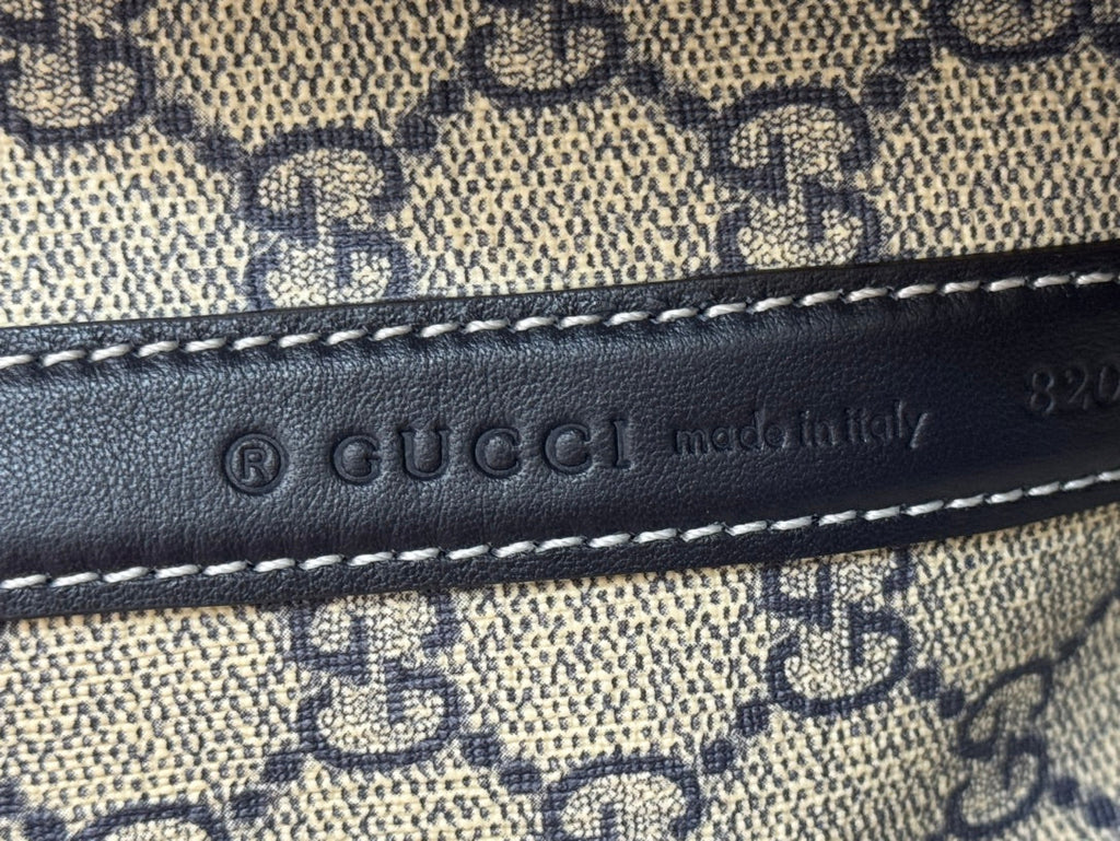 LARGE TOTISSIMA REVERSIBLE TOTE 30.5 IN DARK BLUE DENIM ONE SIDE BEIGE AND BLUE CALFSKIN ON THE OTHER