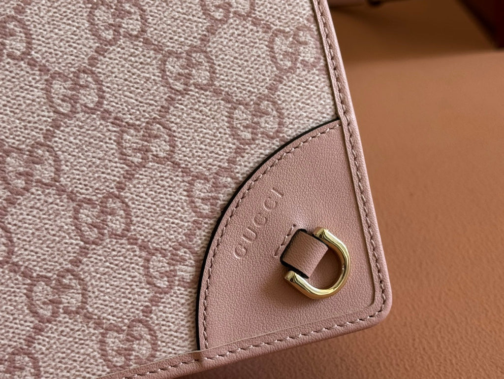 EMBLEM WALLET GG MONOGRAM 20 IN LIGHT PINK SMOOTH CALFSKIN