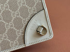 EMBLEM WALLET GG MONOGRAM 20 IN BEIGE AND WHITE SMOOTH CALFSKIN