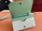 EMBLEM WALLET GG MONOGRAM 20 IN SAGE GREEN SMOOTH CALFSKIN