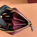 GG MARMONT 19 LONG WALLET IN RED AND BEIGE CALFSKIN